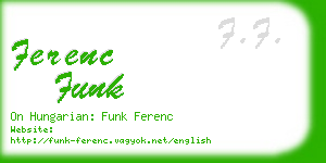 ferenc funk business card